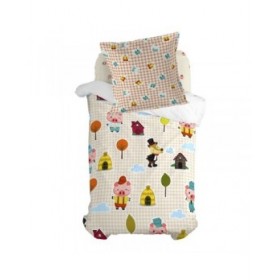Federa HappyFriday Mr Fox Piggys Vichy Multicolore 80 x 80 cm