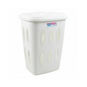 Cesto per i Panni Sporchi Tontarelli Laundry Con coperchio 45 L Bianco 41 x 33,2 x 54,5 cm (12 Unità)