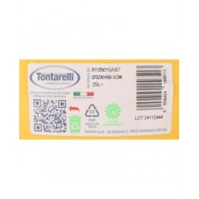 Secchio per la Spazzatura Tontarelli Small hoop Giallo Nero 25 L (10 Unità)