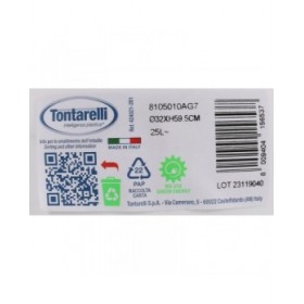 Cestino Tontarelli Small hoop (10 Unità) Bianco 25 L