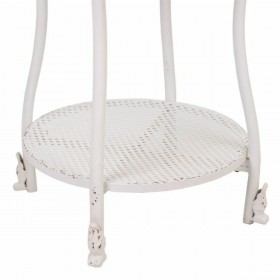 Tavolino da Caffè Alexandra House Living Bianco Vetro Ferro 50 x 60 x 50 cm