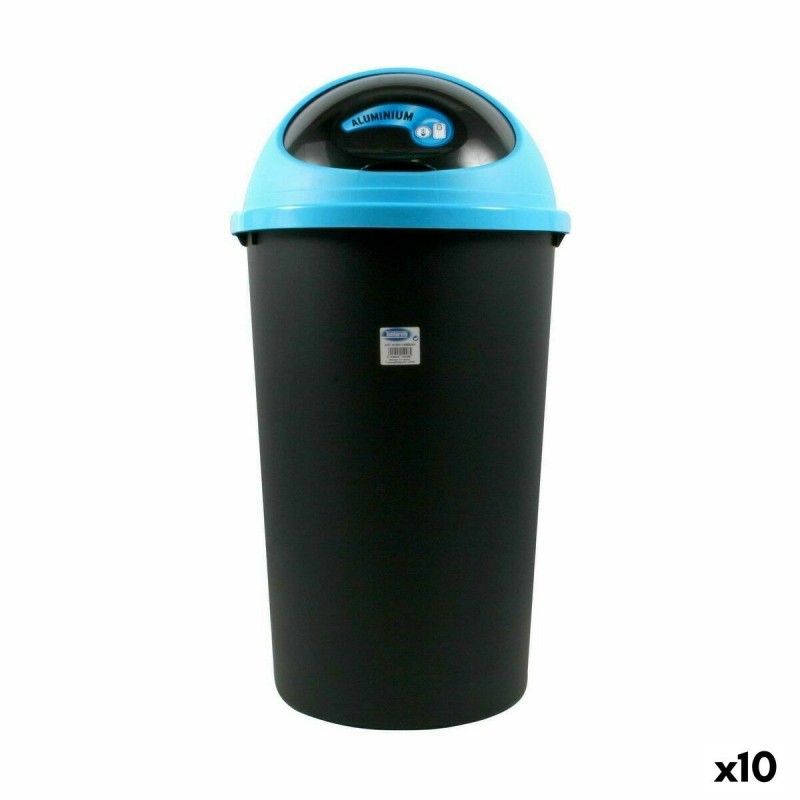 Secchio per la Spazzatura Tontarelli Big hoop Azzurro Nero 50 L 39 x 39 x 72 cm (10 Unità)