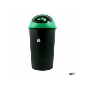 Secchio per la Spazzatura Tontarelli Big hoop Nero Verde 50 L 39 x 39 x 72 cm (10 Unità)