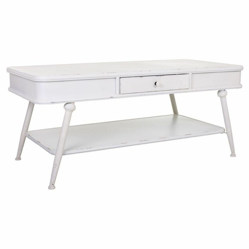 Tavolino da Caffè Alexandra House Living Bianco Ferro 60 x 53 x 120 cm