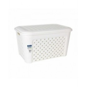 Cesto per i Panni Tontarelli Arianna Con coperchio Bianco 58 x 39 x 32 cm (6 Unità)