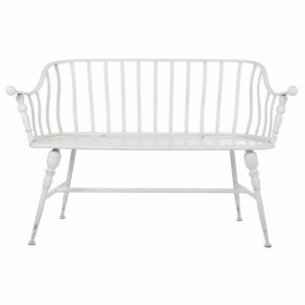 Panca Alexandra House Living Bianco Ferro 53 x 86 x 128 cm
