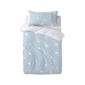 Set di copripiumino HappyFriday Basic Kids Azzurro Culla Neonato 2 Pezzi