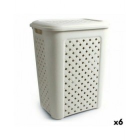 Cesto per i Panni Tontarelli Arianna Con coperchio Beige 43,5 x 33,5 x 55 cm (6 Unità)