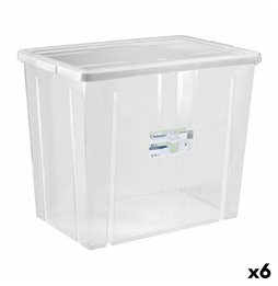 Cassettiera Alexandra House Living Bianco Bambù Legno MDF 36 x 100 x 42 cm