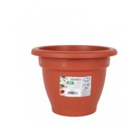 Vaso Dem Squares Rotonda Marrone 20 x 20 x 15 cm (6 Unità)