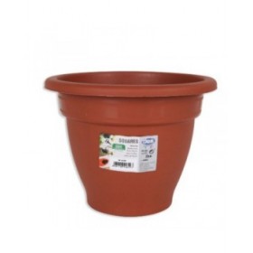 Vaso Dem Squares Rotonda Marrone 22 x 17 cm (6 Unità)