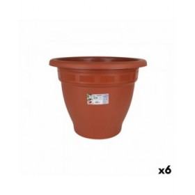 Vaso Dem Squares Plastica Marrone Ø 50 cm (6 Unità)