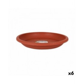 Piatto per Vaso Dem Squares Marrone 28 cm (6 Unità)