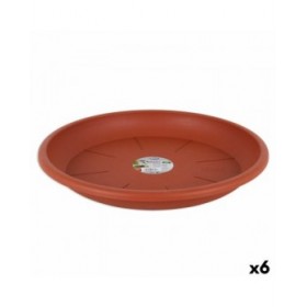 Piatto per Vaso Dem Squares Marrone 39,5 cm (6 Unità)