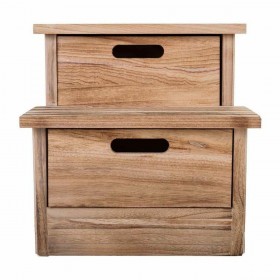 Panca Alexandra House Living Legno di paulownia 34 x 34 x 34 cm Scala