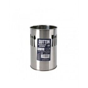Contenitore per Utensili da Cucina Quttin Argentato Acciaio inossidabile 10 x 15 x 10 cm (12 Unità)