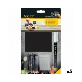 Lavagna Securit Con supporto Set 7,4 × 10,5 cm 20 Unità Nero