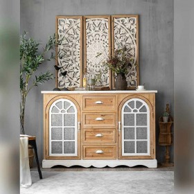 Credenza Alexandra House Living Ferro Legno di abete Legno MDF 35 x 93 x 140 cm