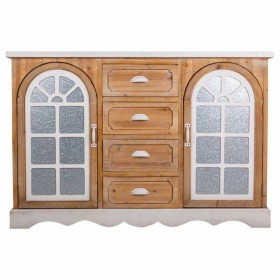 Credenza Alexandra House Living Ferro Legno di abete Legno MDF 35 x 93 x 140 cm