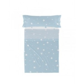 Set di Lenzuola HappyFriday Basic Kids Little star Azzurro Singolo 2 Pezzi
