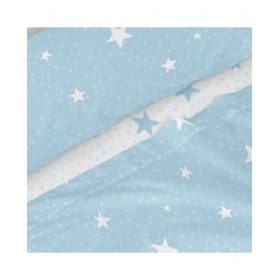 Set di Lenzuola HappyFriday Basic Kids Little star Azzurro Singolo 2 Pezzi