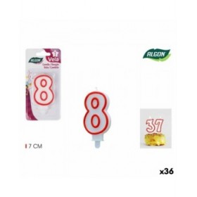 Set di Candele Algon Rosso (36 Unità)
