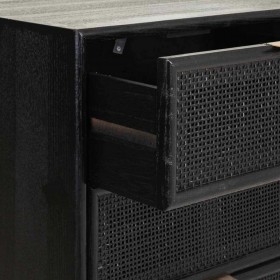 Cassettiera Alexandra House Living Nero Dorato Legno MDF