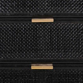 Cassettiera Alexandra House Living Nero Dorato Legno MDF
