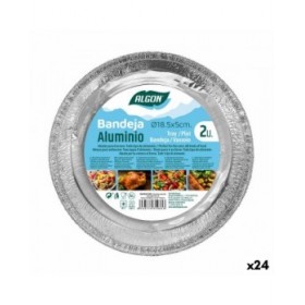 Set di Vassoi Algon Rotonda Pollo 24 Unità