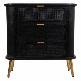 Cassettiera Alexandra House Living Nero Legno MDF 35 x 81 x 80 cm