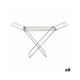 Stendibiancheria Pieghevole Confortime Alluminio Argentato Azzurro 175 x 55 x 110 cm (6 Unità)