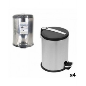 Secchio della spazzatura Confortime Argentato Metallo 4 Unità 9 L 23 x 33 cm (23 x 23 x 33 cm)