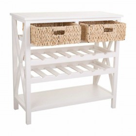 Credenza Alexandra House Living Bianco Corda Legno MDF 86 x 38 x 88 cm
