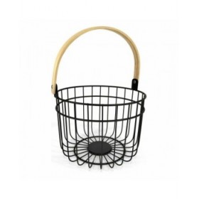 Cesta Decorativa Quttin Rustic Rotonda 4 mm 28 x 26,5 x 22 cm (12 Unità)