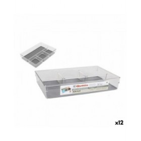 Contenitori per Cassetti Quttin Non-Slip 33 x 22,5 x 6 cm (12 Unità)
