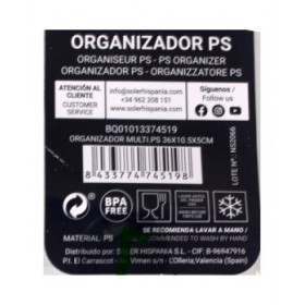 Contenitore per Sistemare Multiuso Quttin 36 x 10,5 x 5 cm (12 Unità)