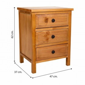 Comodino Alexandra House Living Marrone 62 x 37 x 47 cm