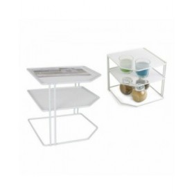 Mensole Confortime Bianco Metallo 23 x 23 x 20 cm Secchio organizzatore (8 Unità)