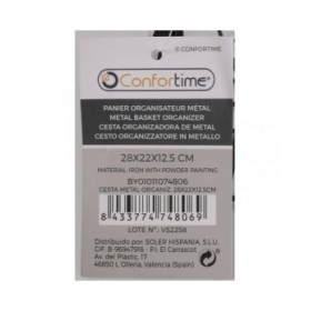 Cestino Multiuso Confortime 28 x 22 x 12,5 cm (12 Unità)