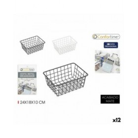 Cestino Multiuso Confortime 24 x 18 x 10 cm (12 Unità)