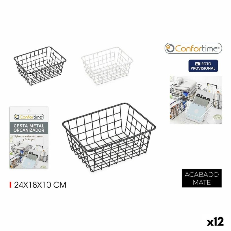 Cestino Multiuso Confortime 24 x 18 x 10 cm (12 Unità)