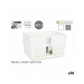 Cestino Multiuso Confortime 144943 15,5 x 11,5 x 7,5 cm 2 Pezzi (36 Unità)