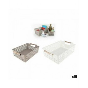 Cestino Multiuso Confortime Legno 37 x 23 x 11 cm 32 x 22,5 x 10 cm (18 Unità)