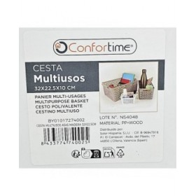 Cestino Multiuso Confortime Legno 37 x 23 x 11 cm 32 x 22,5 x 10 cm (18 Unità)