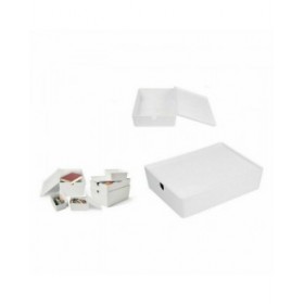 Scatola per Sistemare Impilabile Confortime Con coperchio 35 x 26 x 8,5 cm (8 Unità)