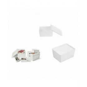 Scatola per Sistemare Impilabile Confortime Con coperchio 17,5 x 13 x 8,5 cm (12 Unità)
