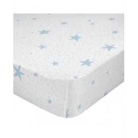 Lenzuolo con angoli HappyFriday BASIC KIDS Azzurro Bianco 60 x 120 x 14 cm Stelle