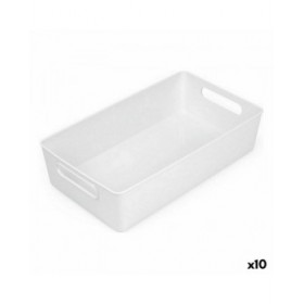 Cestino Multiuso Confortime Bianco 38 x 22 x 9,5 cm (10 Unità)