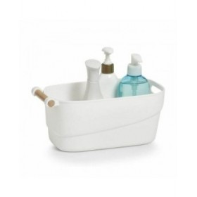 Cestino Multiuso Confortime Bianco Legno Plastica 27 x 14,5 x 12 cm Con manici (12 Unità)
