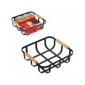 Cestino Multiuso Confortime Nero 23 x 23 x 8 cm (6 Unità)